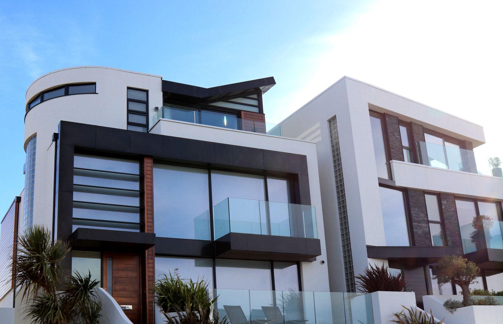 Modern commercial property with extensive glazing